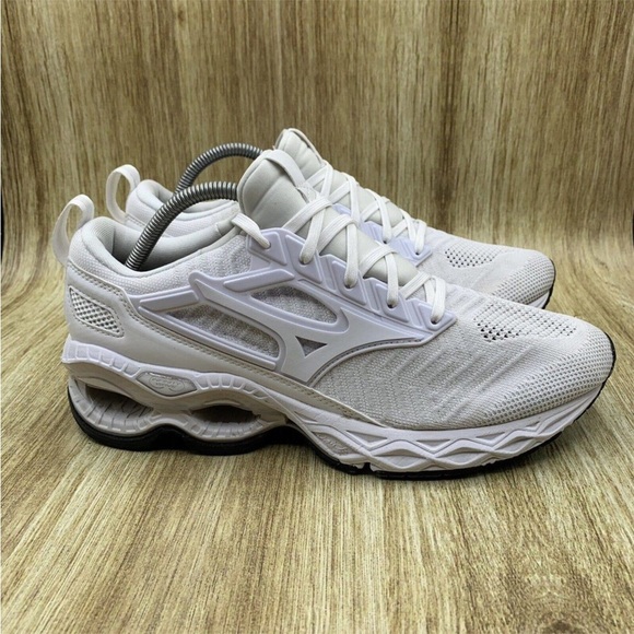 Men's Mizuno Wave Creation 20 WaveKnit C1 Running Shoes Size 10 White - Picture 1 of 9